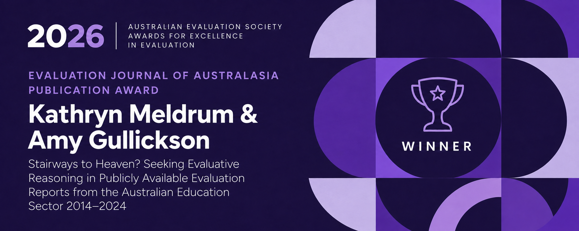 2026 EJA Publication Award awarded to Kerryn Meldrum and Amy M. Gullickson