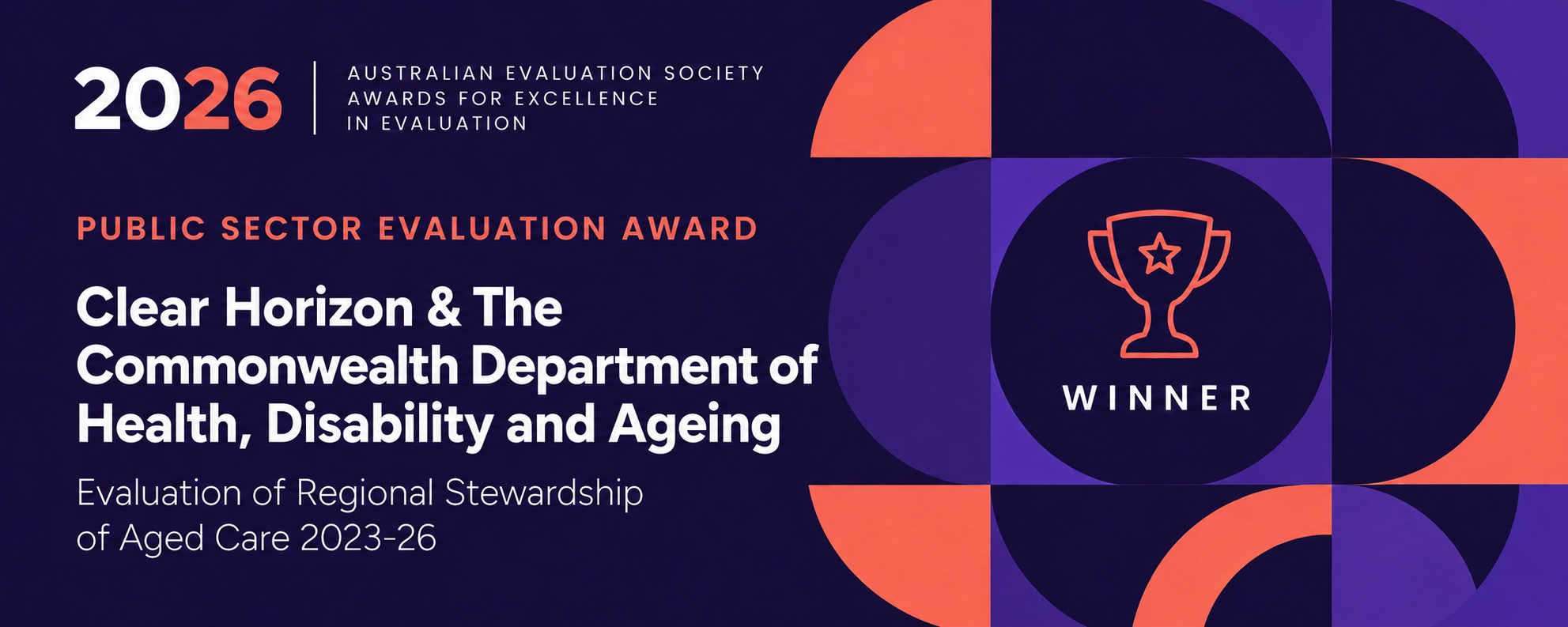 2026 Public Sector Evaluation Award: Clear Horizon and The Commonwealth Department of Health, Disability and Ageing 
