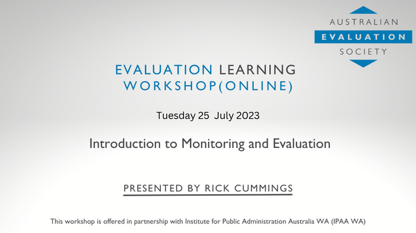  Introduction to Monitoring and Evaluation